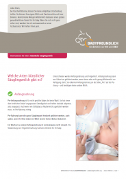 Kuenstliche Saeuglingsmilch